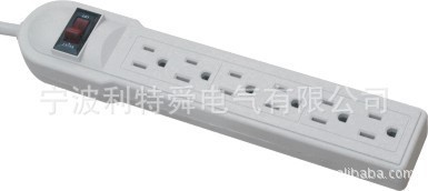 寧波利特舜電氣 專供高品質(zhì)美式插線板，6孔帶雷擊保護及小夜燈功能